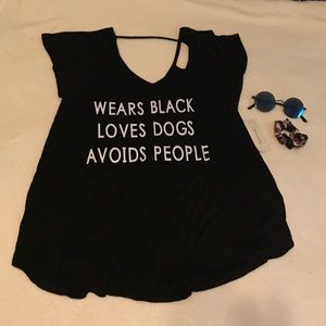 Small Black Francesca’s Tee